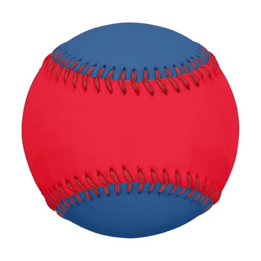Balle De Baseball Ajouter un nom Custom Red and Blue Baseball (Dos)