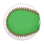 Balle De Baseball Ajouter un nom Custom White and Green Baseball (Devant Gauche)
