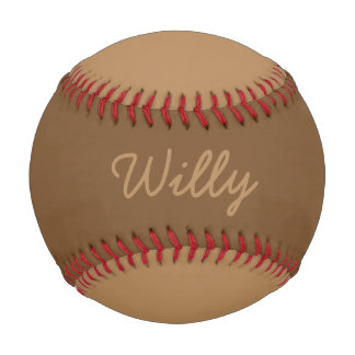 Balle De Baseball Ajouter un nom Tan personnalisé et baseball Brown