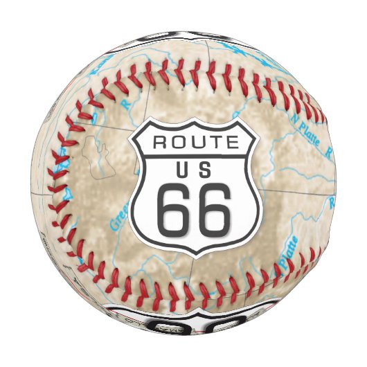 Balle De Baseball ajouter vos photos rt 66 baseball (Devant Gauche)