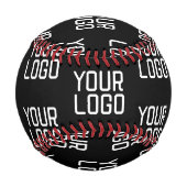 Balle De Baseball Ajouter votre logo Répéter Motif Modèle modifiable (Dos)