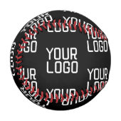 Balle De Baseball Ajouter votre logo Répéter Motif Modèle modifiable (Devant Gauche)