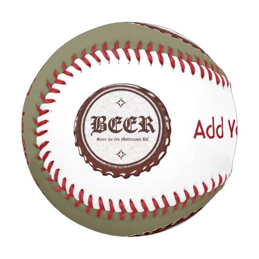 Balle De Baseball Ajouter votre propre texte (Devant Gauche)