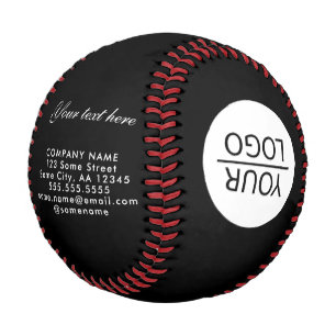 Balle De Baseball Ajoutez votre logo avec un texte personnalisé prom