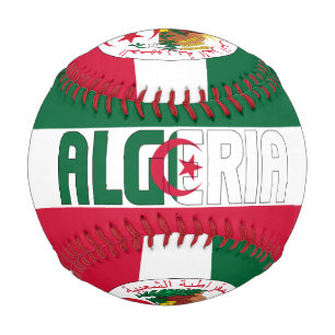 Balle De Baseball Algérie Drapeau et armoiries patriotique