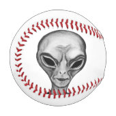 Balle De Baseball Alien gris (Devant Gauche)