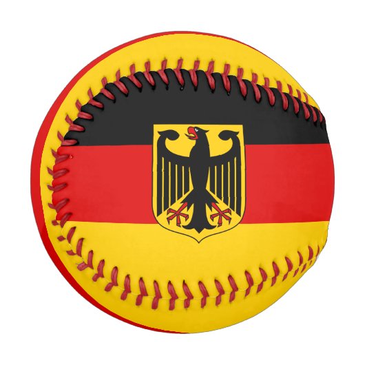 Balle De Baseball Allemagne Drapeau et blason Patriotique (Dos Droite)
