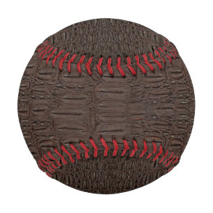 Balle De Baseball Alligator Brown Skin Print Baseball