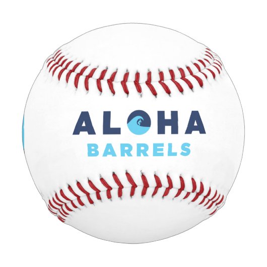 Balle De Baseball Aloha Barrels 2 couleur circulaire Logo (Devant)