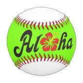 Balle De Baseball Aloha Hibiscus - plat design Hawaii + vos idées (Dos)