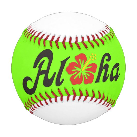 Balle De Baseball Aloha Hibiscus - plat design Hawaii + vos idées (Dos)