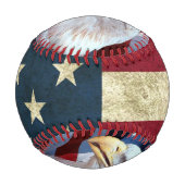 Balle De Baseball American Flag et Bald Eagle Baseball (Dos)