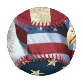 Balle De Baseball American Flag et Bald Eagle Baseball (Devant)