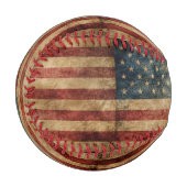 Balle De Baseball amérique rustique, drapeau américain, grunge, vint (Devant Gauche)