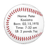 Balle De Baseball Amour Maman & Papa Baby Baseball (Devant Gauche)