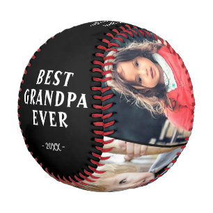Balle De Baseball Anniversaire noir Papy 4 Collage de photos Basebal