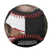 Balle De Baseball Anniversaire personnalisé Monogramme Père légendai (Dos)