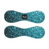 Balle De Baseball Aqua bleu faux parties scintillant scintille nom d (Panneaux)