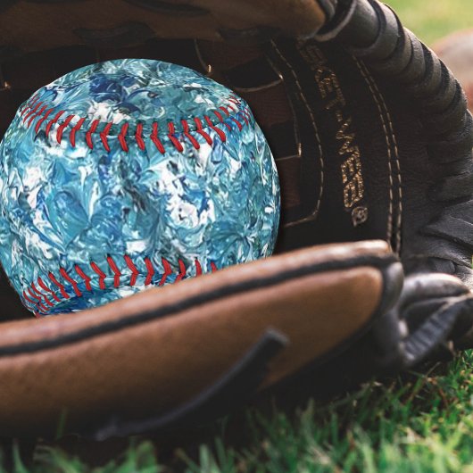 Balle De Baseball Aqua Swirl Baseball