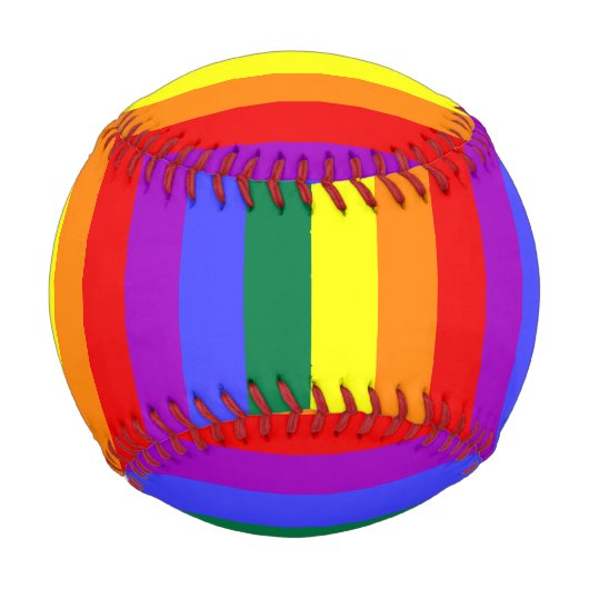 Balle De Baseball Aquarelle arc-en-ciel solide (Dos)