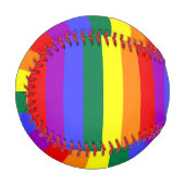 Balle De Baseball Aquarelle arc-en-ciel solide (Devant Gauche)