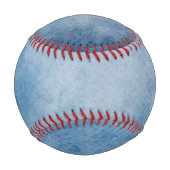 Balle De Baseball Aquarelle bleue Texture (Dos)