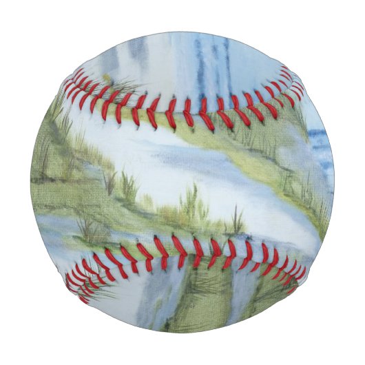 Balle De Baseball Aquarelle de plage (Devant)