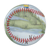 Balle De Baseball Aquarelle de plage (Devant Gauche)