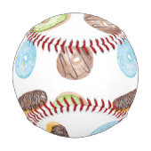 Balle De Baseball Aquarelle Eclair Donuts plaisir Whimiscal Sweet (Dos)