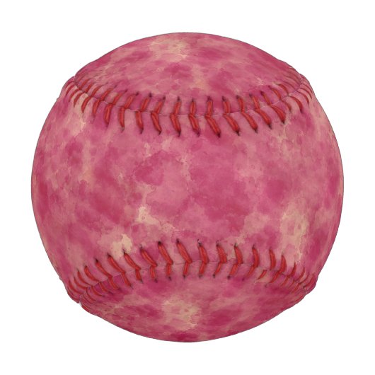 Balle De Baseball Aquarelle or rose Abstraction (Devant)