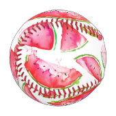 Balle De Baseball Aquarelle Pastèque 1 (Devant Gauche)