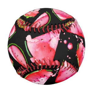 Balle De Baseball Aquarelle Pastèque 2