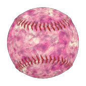 Balle De Baseball Aquarelle rose Rose or Marquage (Devant)