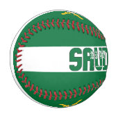 Balle De Baseball Arabie Saoudite Drapeau et blason patriotique (Devant Gauche)