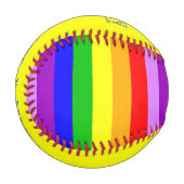 Balle De Baseball Arc-en-ciel aplati (Devant Gauche)