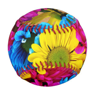 Balle De Baseball Arc-en-ciel des marguerites