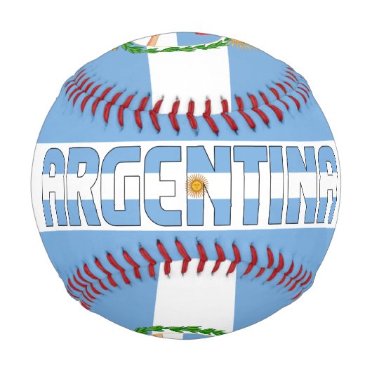 Balle De Baseball Argentine Drapeau et blason Patriotique (Devant)