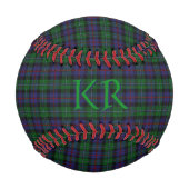 Balle De Baseball Argyll District Tartan avec monogramme / initiales (Dos)