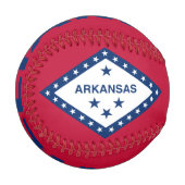 Balle De Baseball Arkansas Drapeau Baseball Personnalisable Nom et a (Devant Gauche)