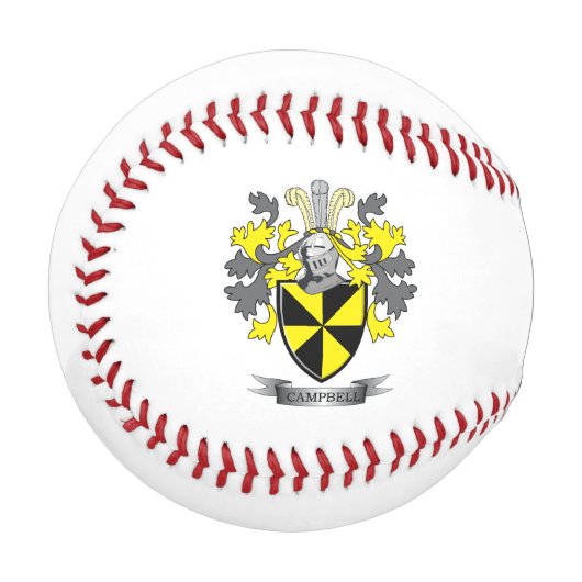 Balle De Baseball Armoiries de Campbell Family Crest (Devant Gauche)