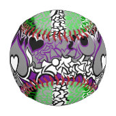 Balle De Baseball Aro et Ace Pride squiggles (Devant)