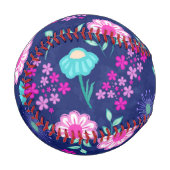 Balle De Baseball Arrière - plan à motif floral mignon (Devant Gauche)