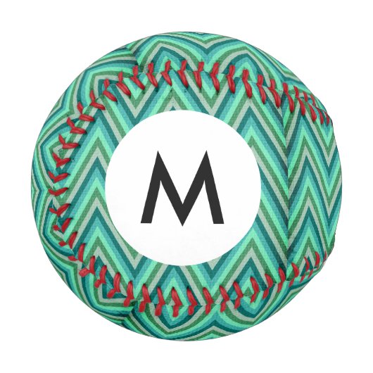 Balle De Baseball Arrière - plan à rayures Monogram Zig Zag (Devant Gauche)