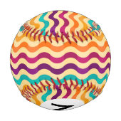 Balle De Baseball Arrière - plan avec rayures dans rétro 2 (Dos)