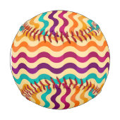 Balle De Baseball Arrière - plan avec rayures dans rétro 2 (Devant)