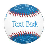 Balle De Baseball Arrière - plan Blue Lyre (Dos)