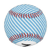 Balle De Baseball Arrière - plan carré Monogram Bleu-blanc (Dos)