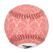 Balle De Baseball Arrière - plan damassé de style baroque (Dos)