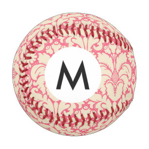 Balle De Baseball Arrière - plan damassé de style baroque 2