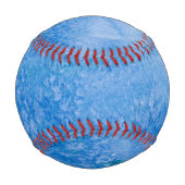 Balle De Baseball Arrière - plan d'aquarelle bleu (Dos)
